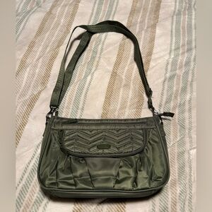 Lug Mambo Olive Green Nylon Crossbody Bag.